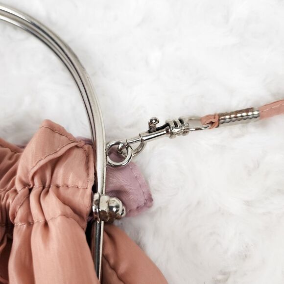 Floral Clutch Purse Bag Rose Pink - Picture 7 of 11